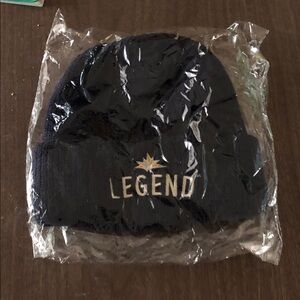 Legend Black Knit Beanie/ winter ski hat